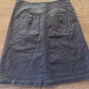 Boden Charcoal A-Line Skirt with Pockets